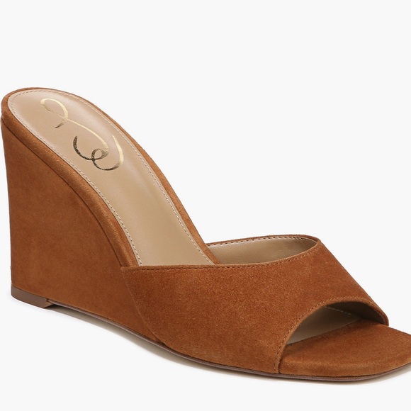 Sam Edelman Brown Suede Wedge Sandals - Picture 9 of 10